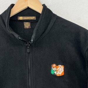THE HOME DEPOT Sweatshirt Adult L HARRITON Fleece Full Zip Uniform Black